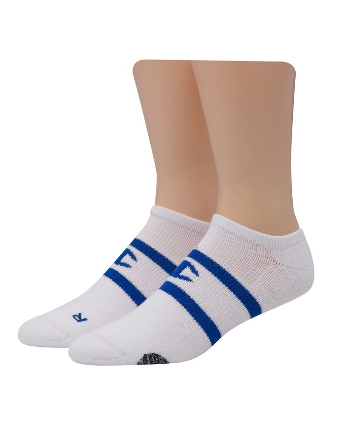 Champion Mens Socks NZ - Compression No-Show 1-Pair White ( 7649-QLZSX )